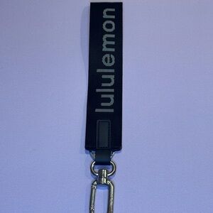 Lululemon Black Keychain with Silver Clip